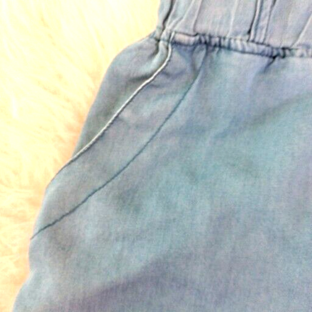 Thread & Supply Womens Blue Shorts Chambray Lyocell - Picture 3 of 5